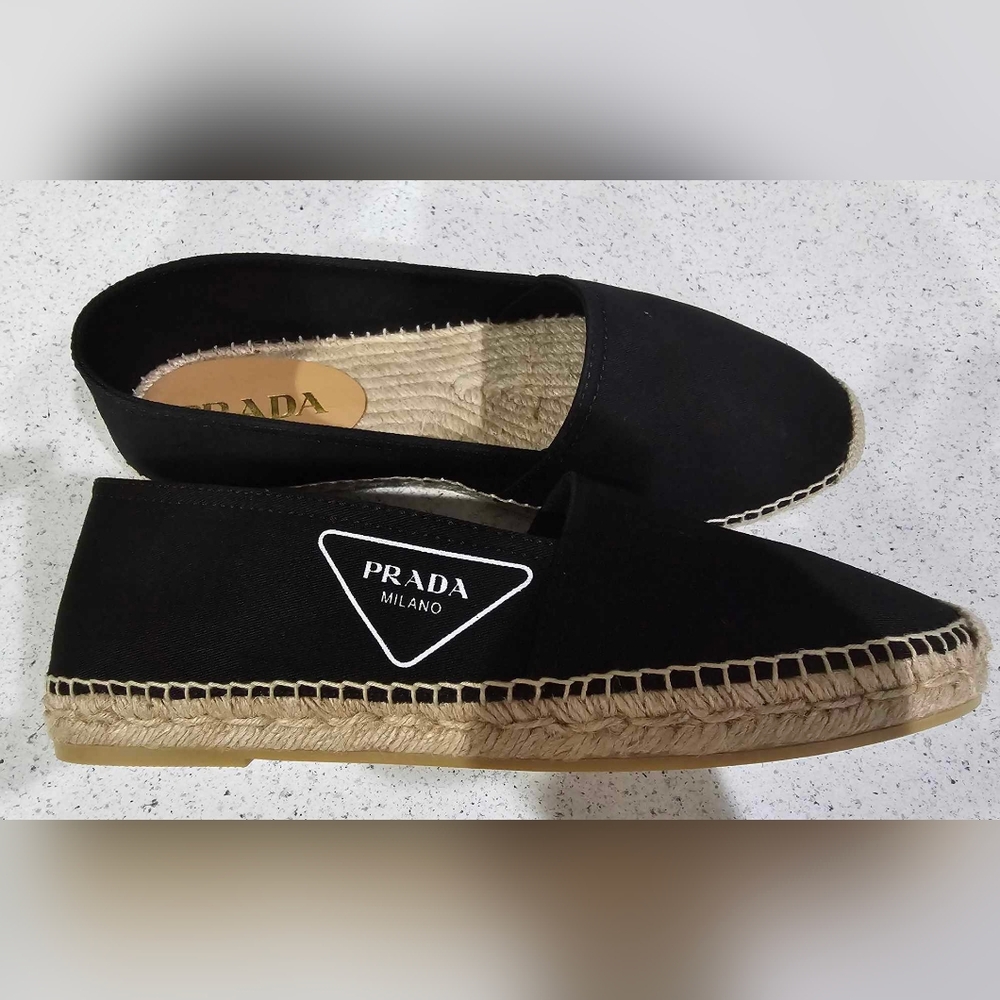 Prada Men's Black Espadrilles Size US 10